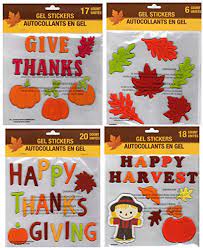 Happy thanksgiving gel window clings. Fall Harvest And Thanksgiving Gel Stickers Window Clings Complete Set Of 61 Stickers Buy Online In Bahamas At Bahamas Desertcart Com Productid 50474240