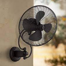 These fans are very an oscillating fan consists of a stationary stand, or body. 14 Quorum Piazza Noir Oscillating Patio Wall Fan 70e08 Lamps Plus