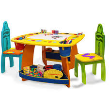 Crayola Wooden Table And Chair Set Kids Arts And Crafts Play Room Activity Kids Wooden Table Wooden Childrens Table Kids Table And Chairs