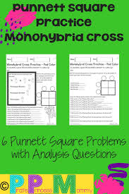 Monohybrid Cross Punnett Square Practice Pod Color Life Science High School Genetics Activities Genetics Lesson