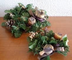 Vintage Holiday Candle Rings Pine Cones Greenery And Bird Etsy Holiday Candle Rings Holiday Candles Blue Christmas Ornaments