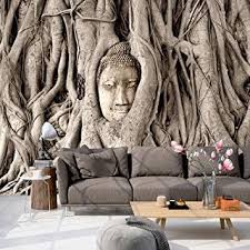 murando fototapete 350x256 cm vlies tapete moderne wanddeko design tapete wandtapete wand dekoration buddha baume h wandtapete fototapete tapeten