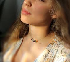 Raw Gemstone Family Birthstone Necklace: Custom Mother's Jewelry