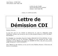 Lettre Demission Sans Preavis Word Doc Lettre De Demission Demission Lettre A
