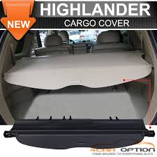 Toyota highlander cargo cover are available in full sets and can be customized in accordance with your vehicle model and other requirements. Toyota Highlander 08 13 Replace Beige Retractable Cargo Cover Shade Security