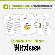 Lesetexte 4 klasse zum ausdrucken. Blitzlesen Kostenlose Arbeitsblatter