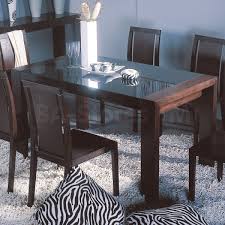 Glass Top Dining Table With Wooden Base