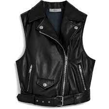 Mulberry Cathlyn Vest 1 350 Liked On Polyvore Featuring Outerwear Vests Black Sleeveless Waistcoat Biker Vest Pun Leather Vest Leather Waistcoat Vest