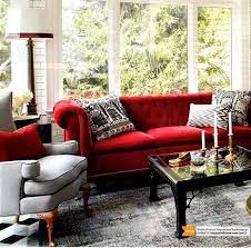 Red Sofa With Black And White Contrast Red Couch Living Room Red Sofa Living Red Sofa Living Room