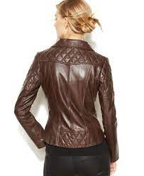 Michael Michael Kors Leather Moto Jacket Macys Com Leather Moto Jacket Jackets Coats For Women
