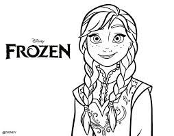 Dibujo De Anna De Frozen Para Colorear Frozen Para Colorear Dibujos Pintura De Frozen