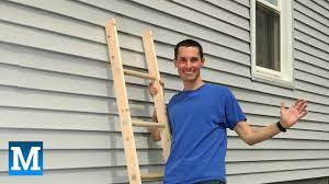 Its made of pine and stained using water from steeped tea leaves and white vinegar. How To Make A Simple Wood Ladder Youtube