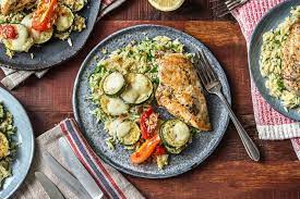 Winner Winner Chicken Orzo Dinner With Cheesy Roasted Zucchini And Tomatoes Orzo Dinner Recipes Recipes Hello Fresh Recipes