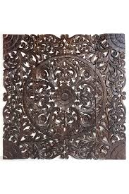 • consists of 6 pieces of 12 inch panels • weathered brown finish • due to the nature of handmade, expect a slightly difference. King Size Balinese Headboard Wood Carving