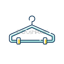 Download the free graphic resources in the form of png, eps, ai or psd. Hanger Blue And Yellow Rgb Color Icon Clothes Rack Clothing Stock Vector Crushpixel