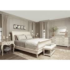 Reine French Country Antique White Queen Sleigh Bed Elegant Bedroom Bedroom Design Country Bedroom