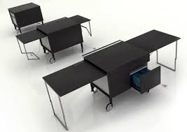 Black Rolling Mobile Office From Http Www Freshdesignpedia Com Furniture 42 Fancy Desks For Your Office 2 Html Fancy Desk Office Desk Designs Desk Design