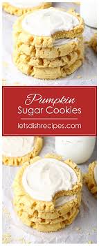 Frosted Pumpkin Sugar Cookies Recipe In 2020 Cookie Recipes Pumpkin Sugar Cookies Sugar Cookies Recipe