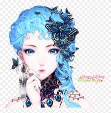 Uploaded at march 20, 2018. Pretty Anime Girl With Blue Hair Render By Omira24chan Pretty Anime Girls With Blue Hair Free Transparent Png Clipart Images Download
