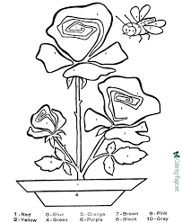 Kids love to color by numbers and we've got a bunch for you to choose from. Color By Number Flower Coloring Pages