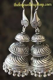Silver Jhumka Rajasthani Antique Silver Jewelry Silver Jewellery Online German Silver Jewelry