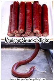 Venison Snack Sticks Hickory Smoked Out Grilling In 2021 Venison Snack Sticks Snack Sticks Venison Summer Sausage Recipe Smoked