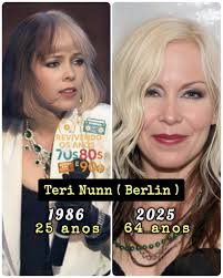 Em 1986, aos 25 anos, Teri Nunn conquistava corações como vocalista da  banda Berlin, ao interpretar a inesquecível "Take My Breath Away", trilha  sonora do filme Top Gun. A música virou um