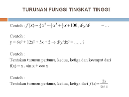 Maybe you would like to learn more about one of these? Agenda 1 Aturan Rantai 2 Turunan Orde Tinggi