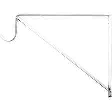 Everbilt 10 In X 3 4 In White Shelf And Rod Bracket Hd 0045 Wt The Home Depot In 2021 White Shelves Shelves Heavy Duty Shelf Brackets