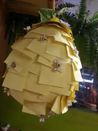 Panal De Abejas Material Globo Pega Papel Amarillo Panal De Abejas Abejas Manualidades