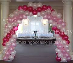 Pink Black And Gold Balloon Arch Hot Pink Soft Pink And White Balloon Arch Spiralled Black And White Balloons Balloon Archway White Balloons