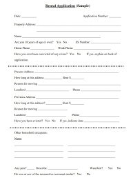 free basic rental application form pdf docx