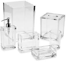 Over 7,200 bathroom accessory sets great selection & price free shipping on prime eligible orders. Lucite Bath Accessories Look 4 Less And Steals And Deals