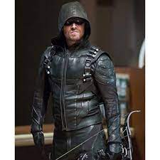Stephen Amell Green Arrow Season 5 Jacket William Jacket Leather Jacket With Hood Leather Jacket Hoodie Leather Jacket