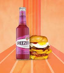 Give Your Taste Buds A Surprise With The Best Combination Ever Breezer Burger Wine Bottle Tasting Cranberry
