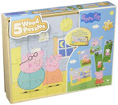 The arrows on the pdf indicate what direction should you fold the parts in. Peppa Pig 5 Wood Puzzles In Wooden Storage Box Styles Will Vary Buy Online In Yemen At Yemen Desertcart Com Productid 43345851