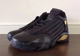 Red Black And White Jordan 14s Dmp Air Jordan 14 Black Gold Red 487471 022 Air Jordans Jordan 13 Jordans