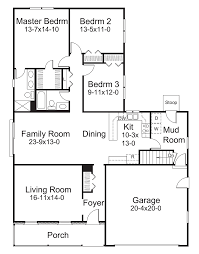 Country Style House Plan 97221 With 3 Bed 2 Bath 2 Car Garage Country Style House Plans One Level House Plans Single Level House Plans