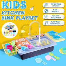 kids pretend play kitchen sink toys set