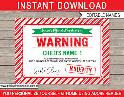 Locating a certificate template free is a lot easier than you believe. Santa S Naughty List Warning Certificate Template Santa Claus