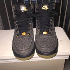 Nike Air Force 1 High Metallic Gold And Black Nike Air Force All Black Sneakers