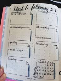 Simple One Page Weekly Bulletjournal Bullet Journal Journal Planner Bullet Journal