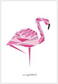 Nouvel Animal Geometrique Avec Et Sans Couleur Et Puisque Le Flamant Rose Vous Plait Et Que L On N En Animaux Geometrique Epoque Geometrique Dessin Origami