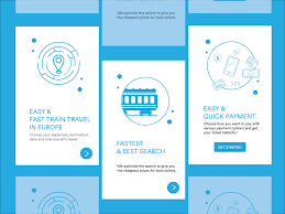 Walk Through Screens Train Booking App Design Train Tickets