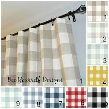 Pair Of Curtain Panels Buffalo Check Premier Prints Anderson Checker 25 Quot Or 50 Quot Wide You Choo Curtains Buffalo Check Curtains Gingham Curtains