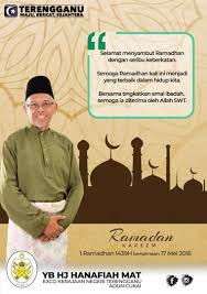 Ahli majlis mesyuarat kerajaan negeri terengganu darul iman. Admin Selamat Menyambut Ramadhan Haji Hanafiah Mat Facebook