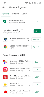I updated to.122 last night after running android 10 for a few weeks. Update Issue I Can T Update Google Chrome And Android System Web View Realme Community