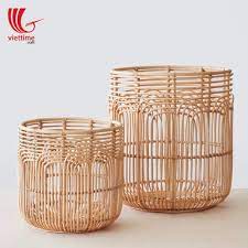 Neatly store pillows, throws, books, magazine and much more in it or use it as a cachepot for your indoor plant. Open Weave Rattan Laundry Basket Wholesale Viettime Craft
