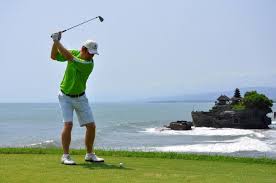 Nirwana Bali Golf Course With A View Of The Iconic Tanah Lot Temple Pan Pacific Nirwana Bali Resort Tanah Lot Bal Bali Resort Bali Activities Bali Travel