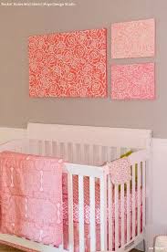Get The Project Nursery Look With Wall Stencils Baby Nursery Diy Crib Bedding Girl Coral Nursery
